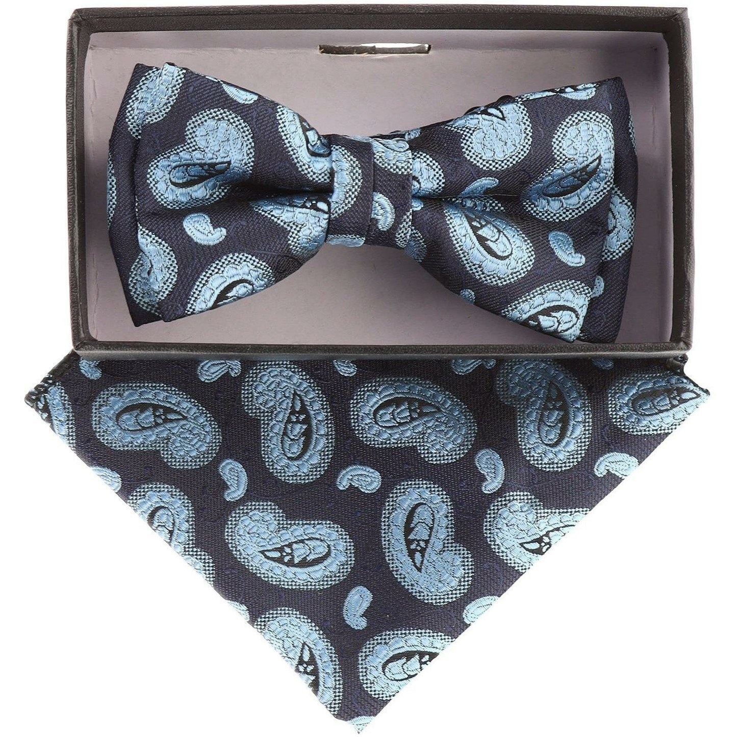 Vittorio Farina Boy's Designer Floral Print Print Bow Tie & Pocket Square by Classy Cufflinks