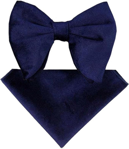 Vittorio Farina Velvet Edwardian Bow Tie & Pocket Square - vtb-002 - Classy Cufflinks