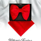 Vittorio Farina Velvet Edwardian Bow Tie & Pocket Square - vtb-002 - Classy Cufflinks