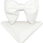 Vittorio Farina Velvet Edwardian Bow Tie & Pocket Square - vtb-004 - Classy Cufflinks