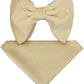 Vittorio Farina Velvet Edwardian Bow Tie & Pocket Square - vtb-008 - Classy Cufflinks